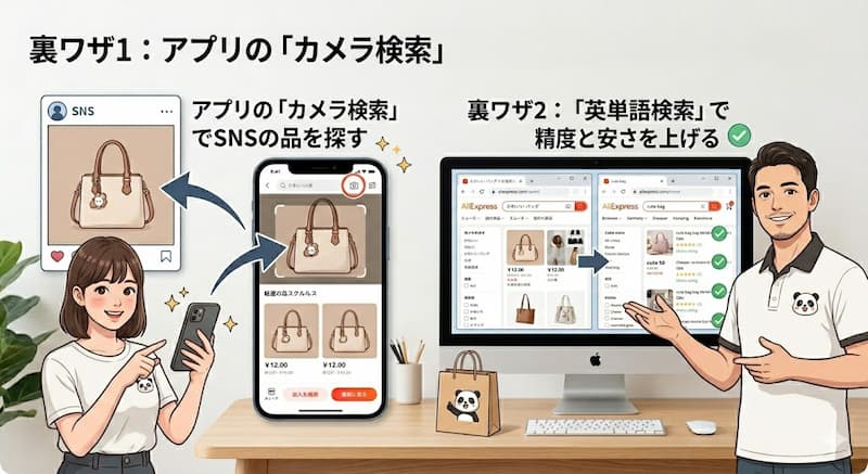 アリエクの掘り出し物を探す実写風検索裏ワザ