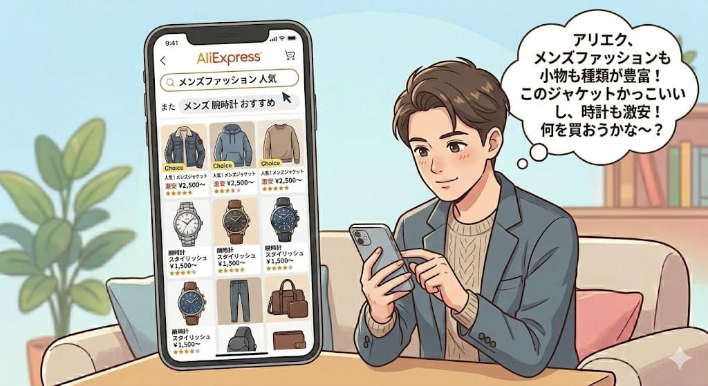 アリエクのおすすめメンズ商品