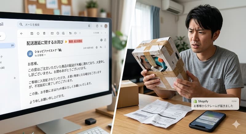 Shopify無在庫販売のデメリットである配送遅延と不良品トラブル