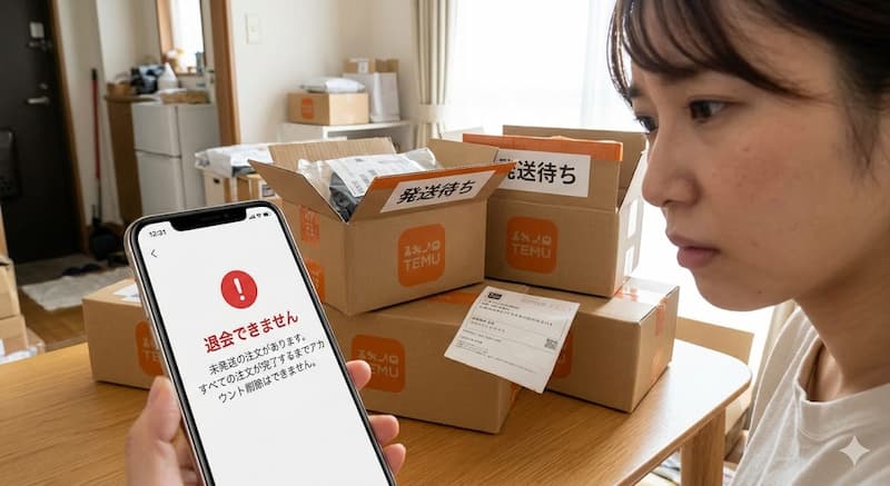 Temuで退会できない・アカウント削除できない原因