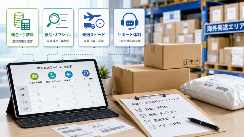 中国転送サービス選び方4基準
