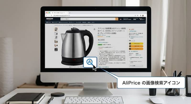 AliPriceの拡張機能を使った画像検索