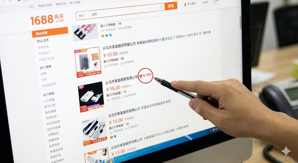 実力商家（牛マーク）のアイコン例