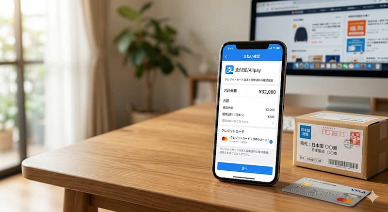 タオバオアプリでのクレジットカード決済と国際送料の仕組み