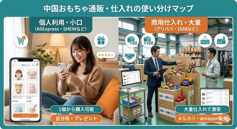 中国おもちゃ通販の個人購入と商用仕入れの違い
