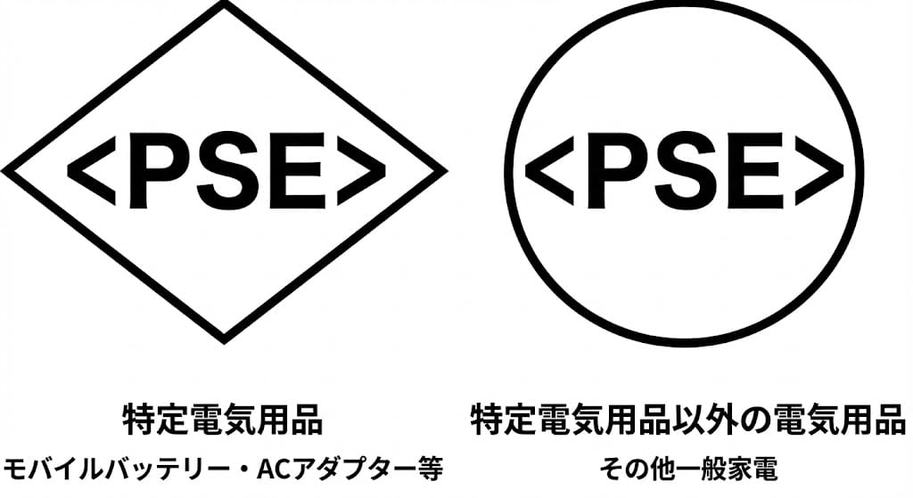 丸型PSEと菱形PSEの違い