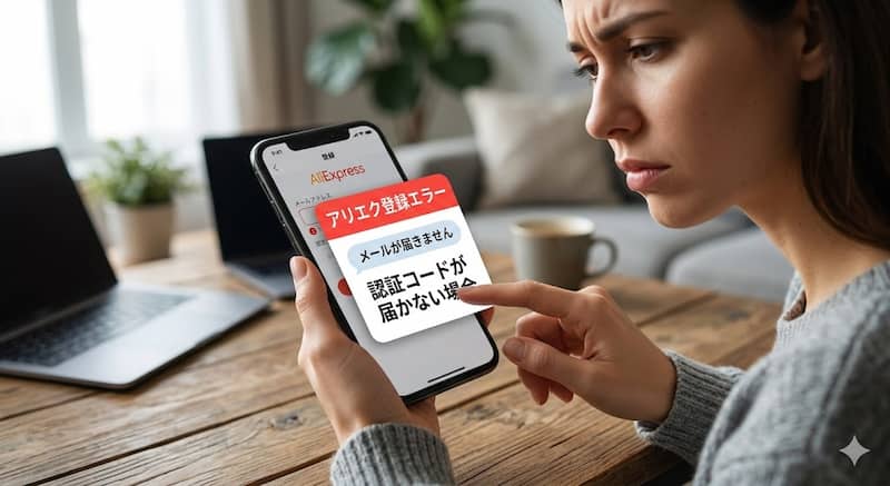 AliExpressの登録エラーや認証コードが届かないトラブル