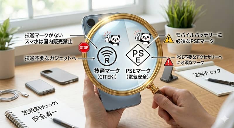 スマホガジェット輸入の法規制と注意点