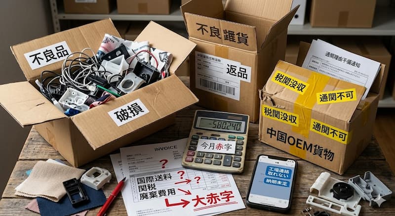 中国OEMでよくある失敗リスクと大赤字の落とし穴