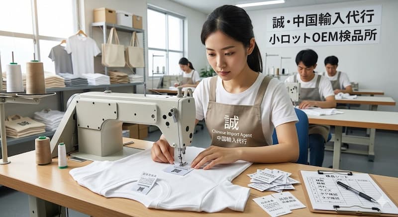 小ロットOEMの交渉と中国輸入代行業者によるタグ