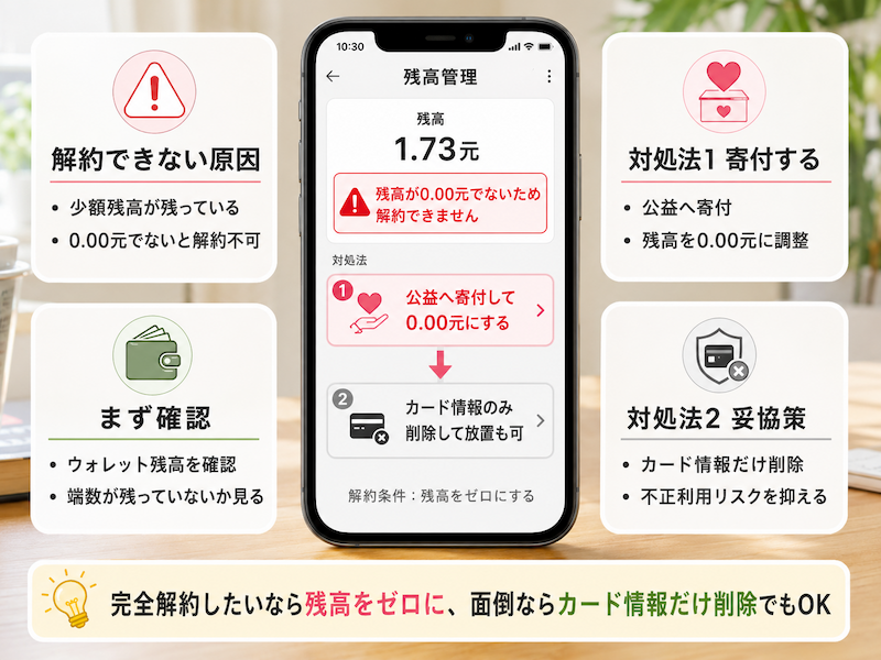 アリペイの少額残高で解約できない時の対処法