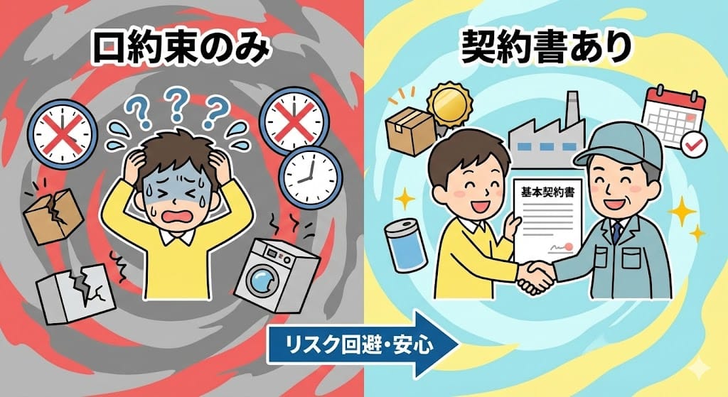 口約束と契約書のリスク比較