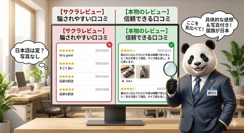アリエクのサクラレビューと信頼できる本物レビューの見分け方