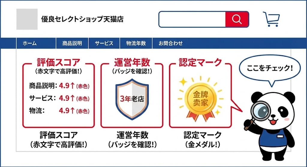 天猫の優良店舗を見分ける3つのチェックポイント