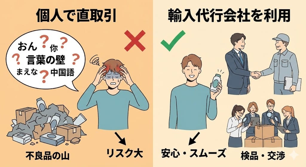 中国OEM工場の直取引リスクと輸入代行会社のメリット
