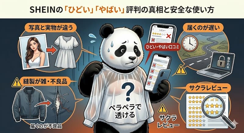 SHEINのひどい・やばいと言われる悪い口コミの真相