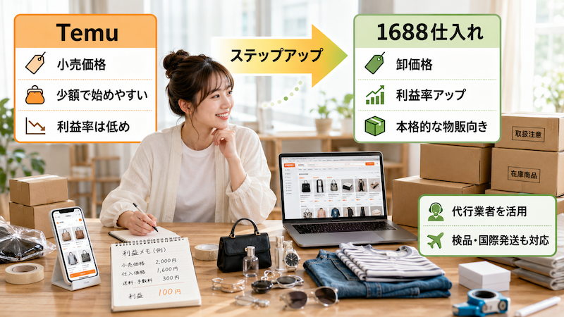 Temu転売から1688仕入れへのステップアップ