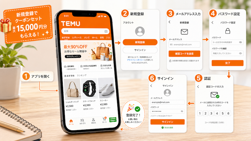 emuの新規アカウント登録とサインイン手順