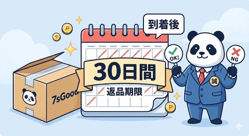 7sGoodの返品期限30日ルール