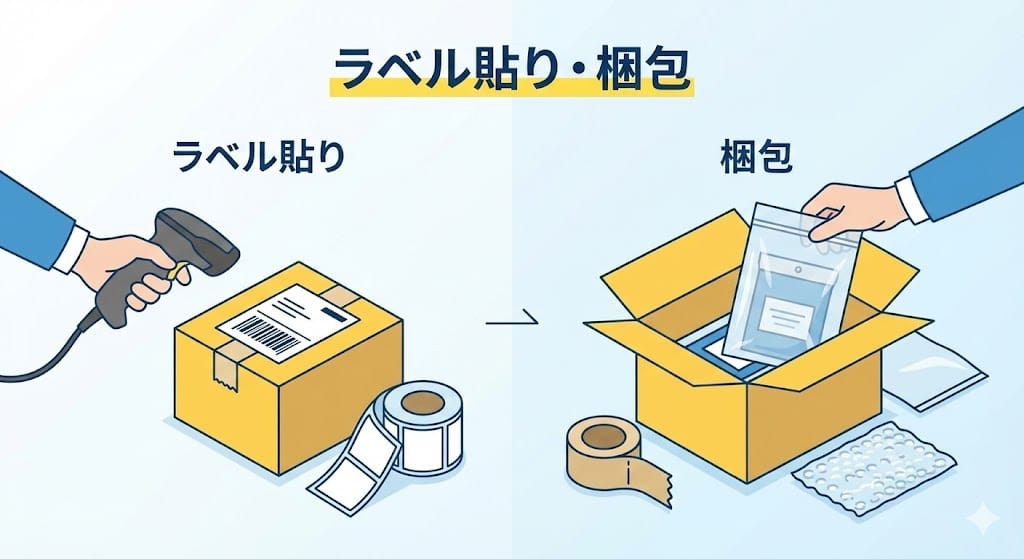 FBA商品ラベル貼り代行