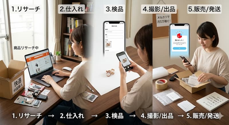 メルカリ中国輸入のやり方と稼ぐための5ステップ