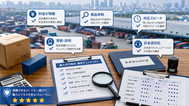広州輸入代行業者を選ぶチェックポイント