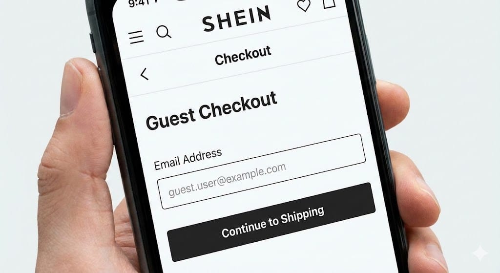 SHEIN ゲスト購入の決済画面