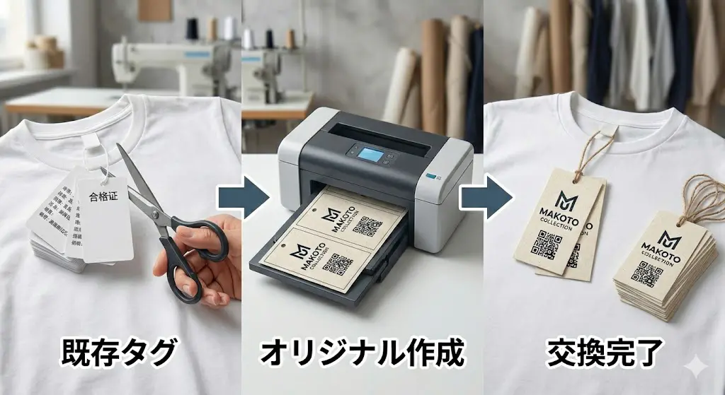 オリジナル紙タグ作成サンプル