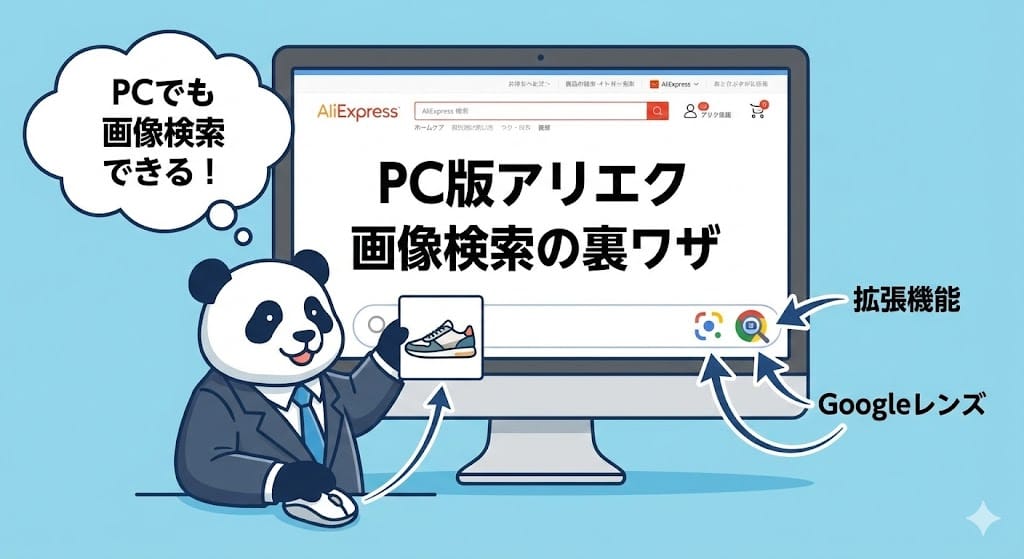 PC版アリエクで拡張機能を使った画像検索のやり方