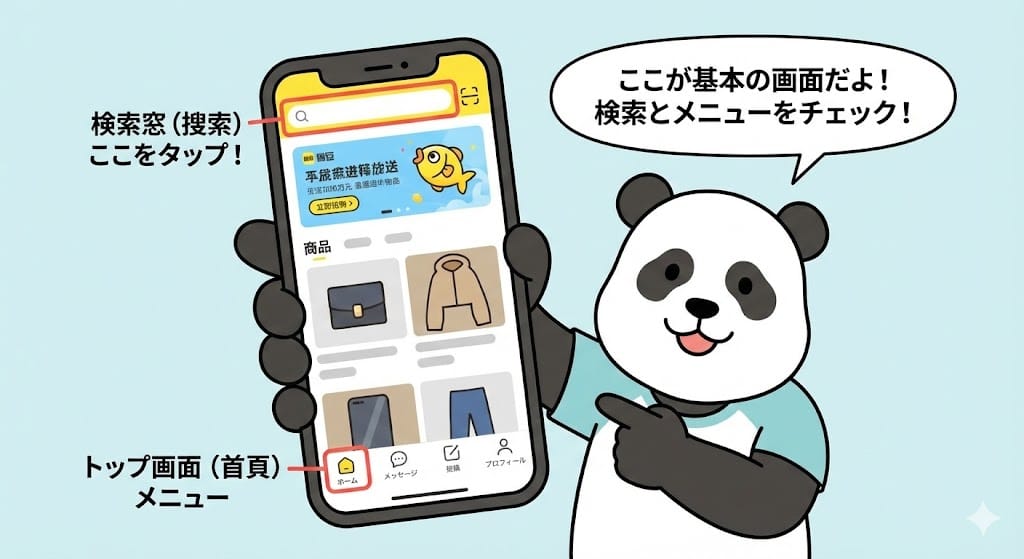 閑魚アプリの基本的な見方