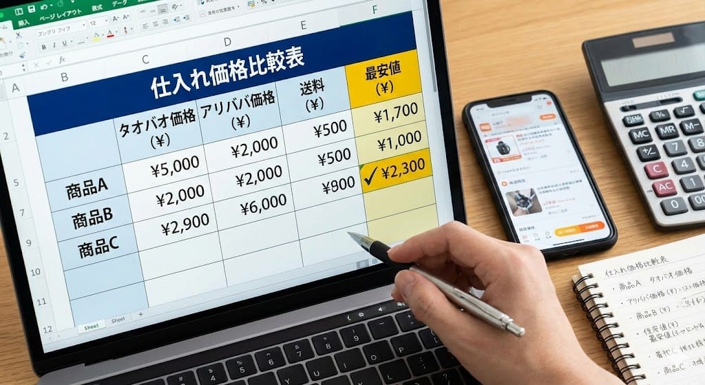 価格比較・厳選のイメージ