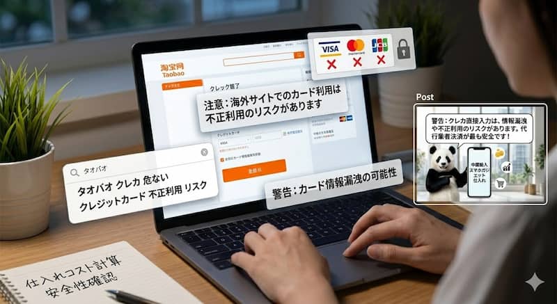 中国輸入におけるクレジットカード決済の危険性