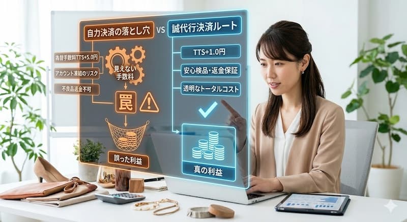 見えない手数料(為替レート等)を含めた中国輸入のトータル利益計算