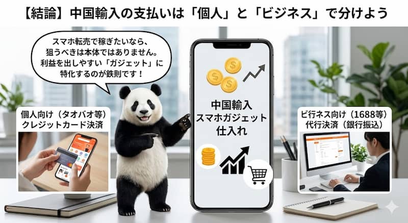 中国輸入の支払い方法は個人とビジネスで分ける