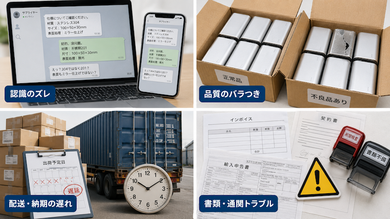 中国輸入トラブルの原因と4つの分類