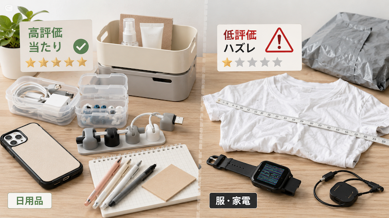 Temuの口コミで分かる当たり商品とハズレ商品の比較