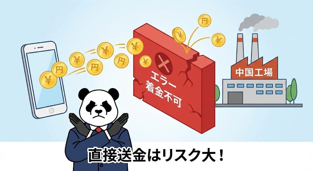 中国輸入のWISE等での直接送金エラー