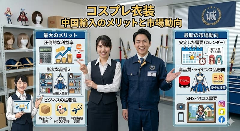中国からコスプレ衣装を輸入するメリット