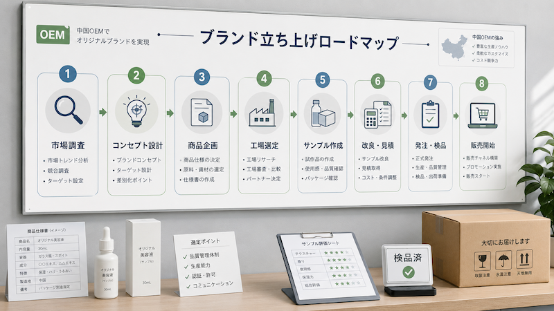 中国OEMブランド立ち上げの8ステップ