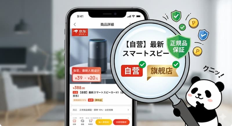 ジンドンで偽物を回避し本物を見分ける自営マーク