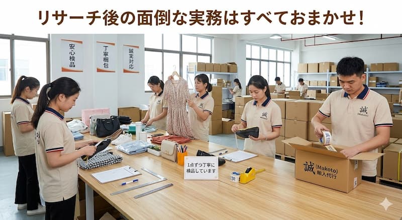 タオバオのリサーチ後の買い付けと検品を代行業者に任せるメリット