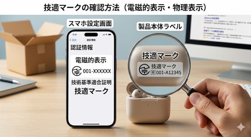 技適マークの確認方法