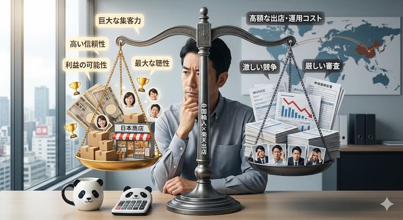 楽天出店のメリットとデメリットの比較