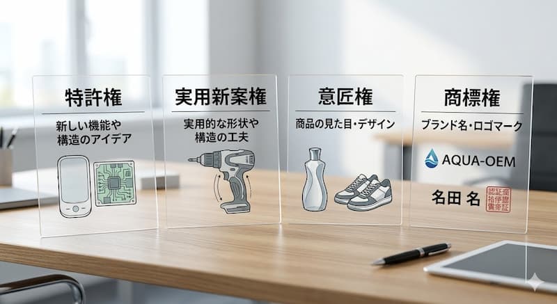 4つの知的財産権の種類