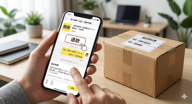 閑魚(シェンユー)の返品と退款(返金)申請の具体的な手順