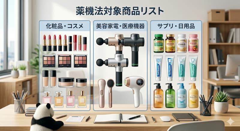 薬機法の対象となる身近な商品をジャンル