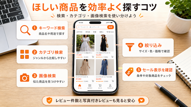 Temuの商品検索と画像検索の使い方