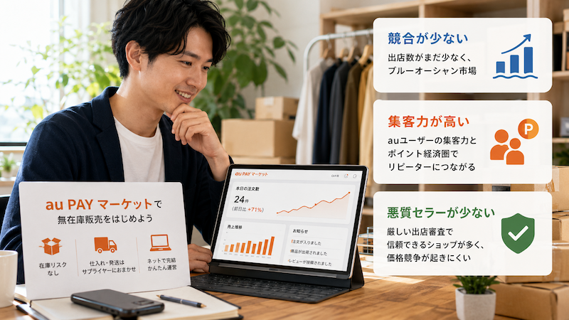 au PAYマーケット無在庫販売の集客メリット
