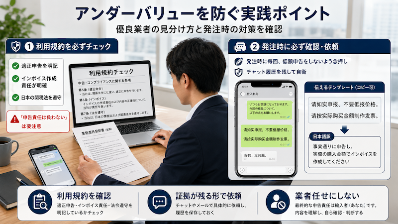 アンダーバリューを防ぐ代行業者選びと発注対策
