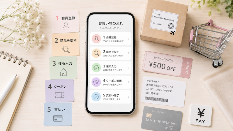 SHEINの購入手順5ステップ